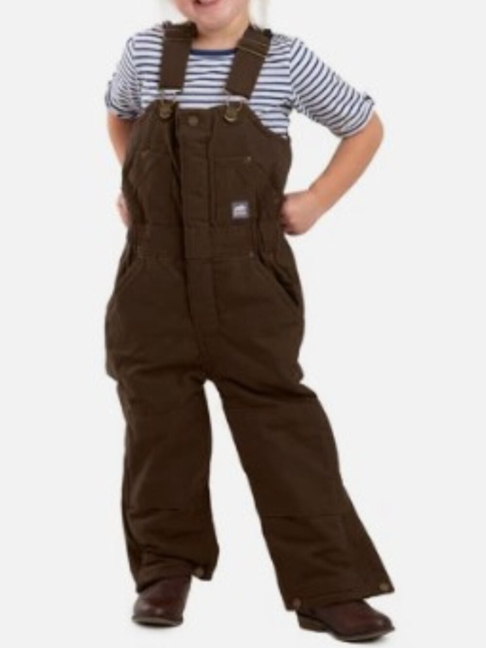 Berne Brand Toddler's Size 2T Bark Brown Toddler Softstone Insulated Bib Overall